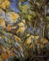 Roches près des grottes sous le Château Noir Paul Cézanne
